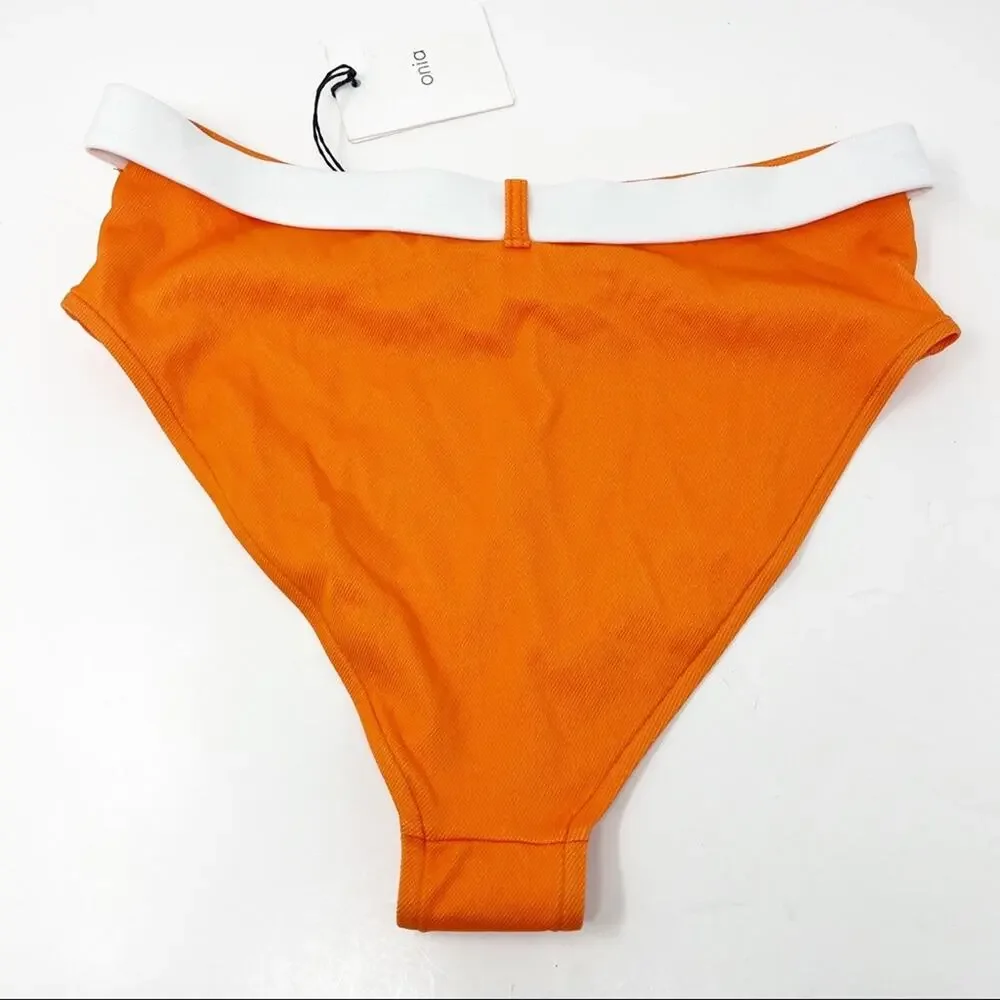 Onia Bea Bikini Bottom In Orange Small‎ NWT